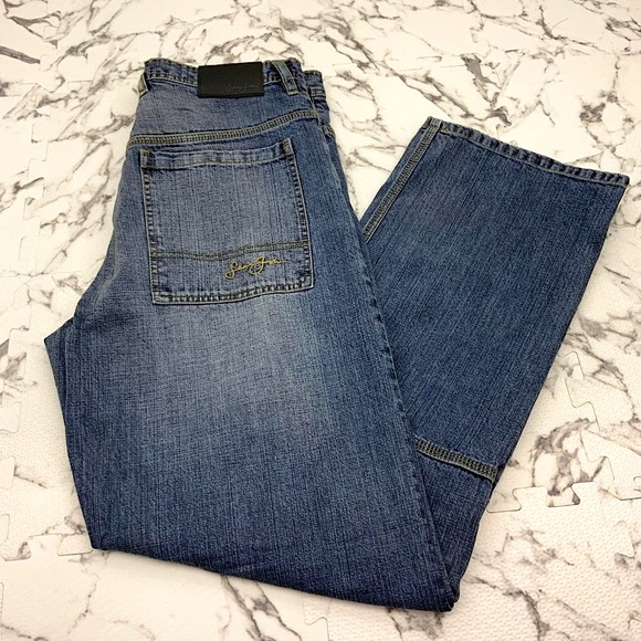 Men's Sean John Sandblast Mid Blue Denim Pants